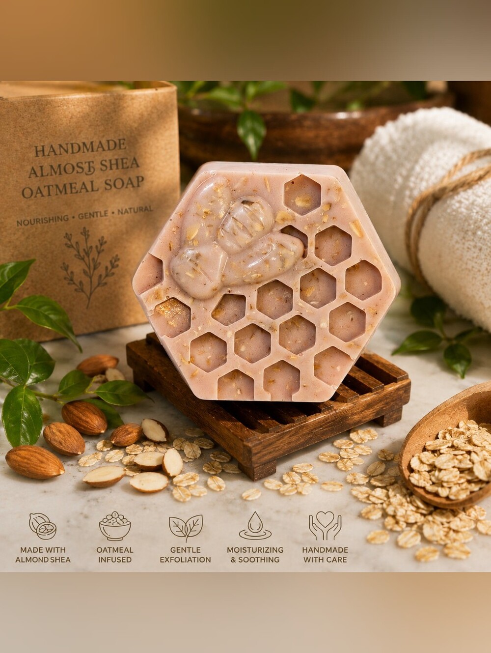 Almond Shea Oatmeal Soap